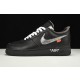 나이키 x 오프화이트 콜라보 Air Force 1 "OW 올 블랙 실버 후크 오렌지" (해외배송)