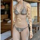 버버리 아카이브 베이지 빈티지 체크 트라이앵글 비키니 (국내배송)